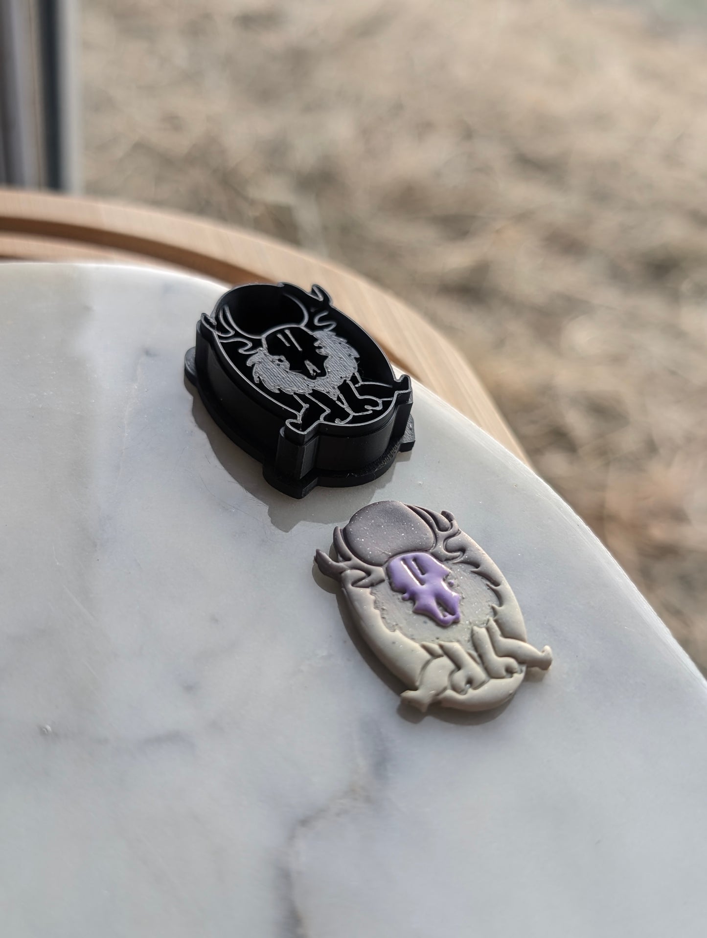 Wendigo in Oval Monster Cryptid Sharp Clay Cutter