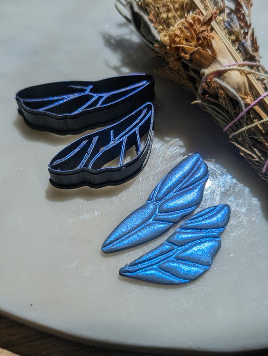 Large Set of Tiny Dragonfly Wings Sharp Clay Cutter