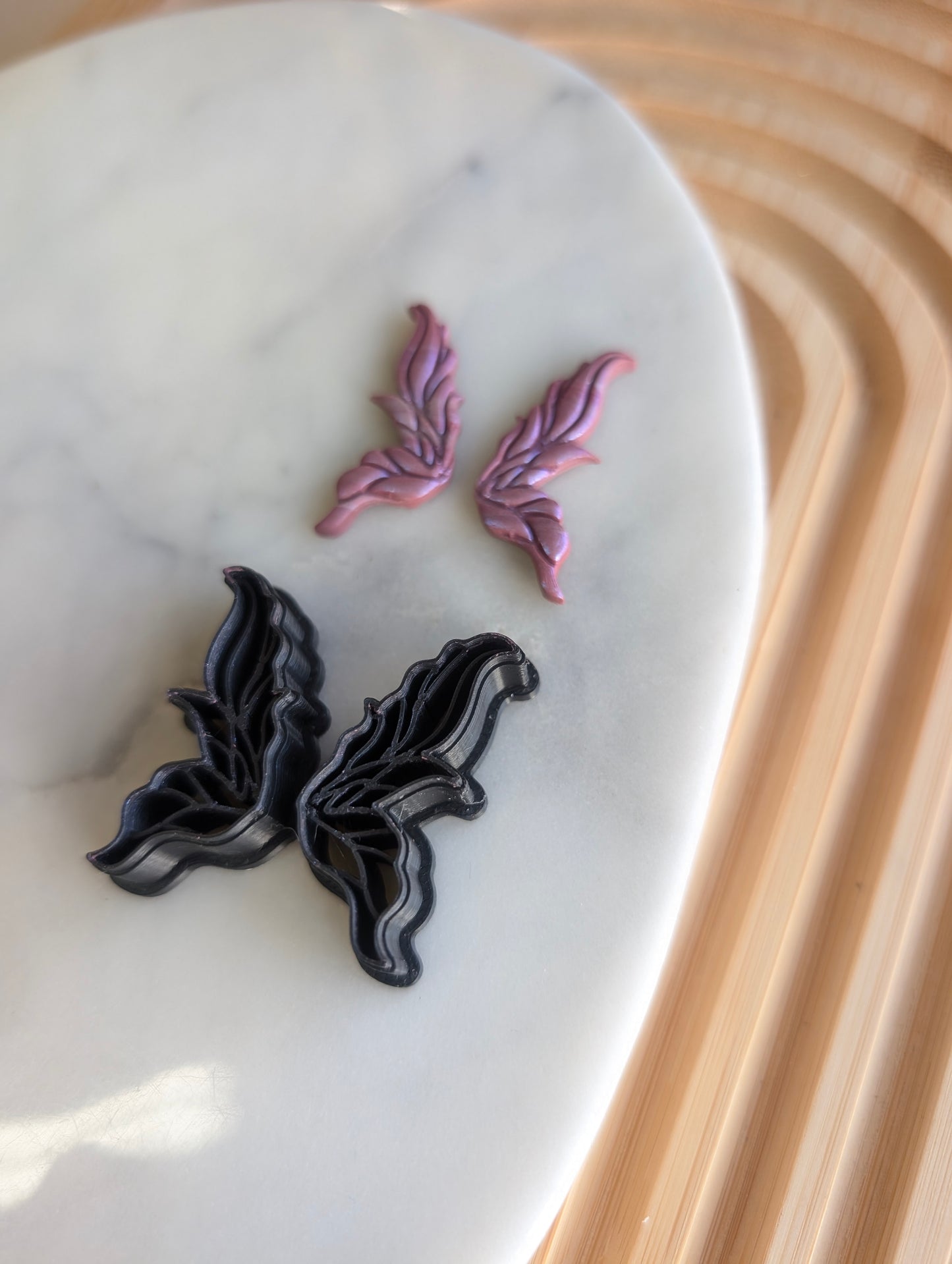 Small Fairy Whimsy Wings - Embossed Detailed Sharp Clay Cutters