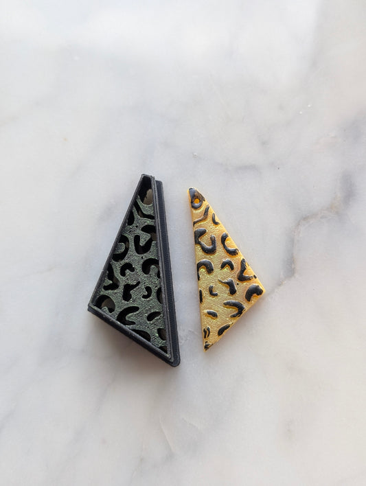 Leopard Print Trapezoid Sharp Clay Cutter