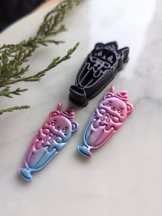 Ice Cream Float Cat Sharp Clay Cutter