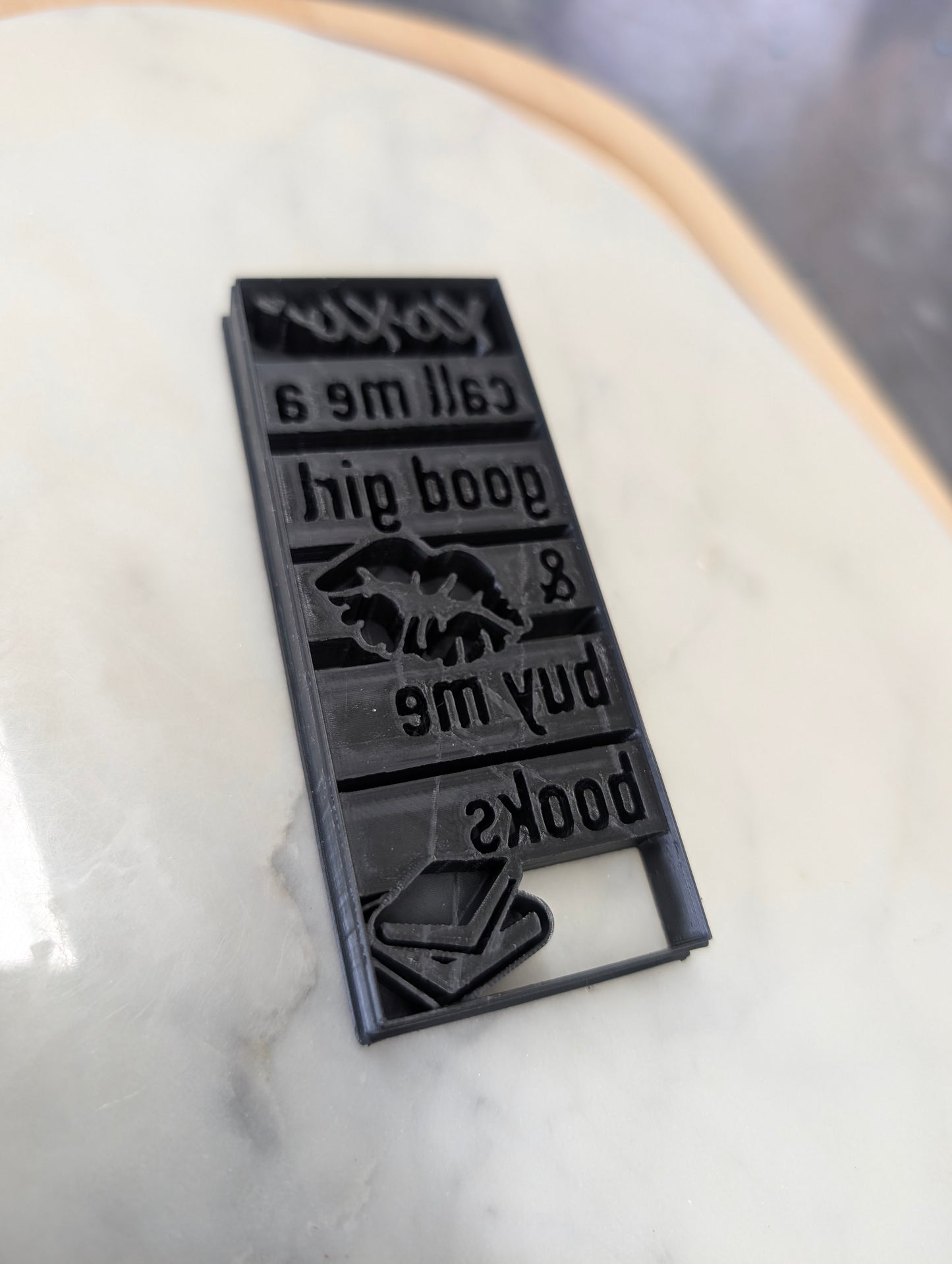 Call Me a Good Girl and Buy Me Books Bookmark Sharp Clay Cutter