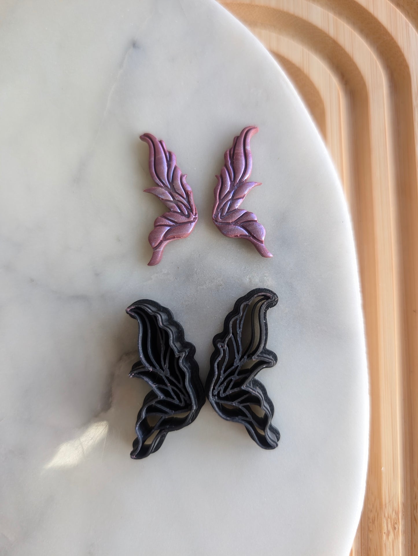 Small Fairy Whimsy Wings - Embossed Detailed Sharp Clay Cutters