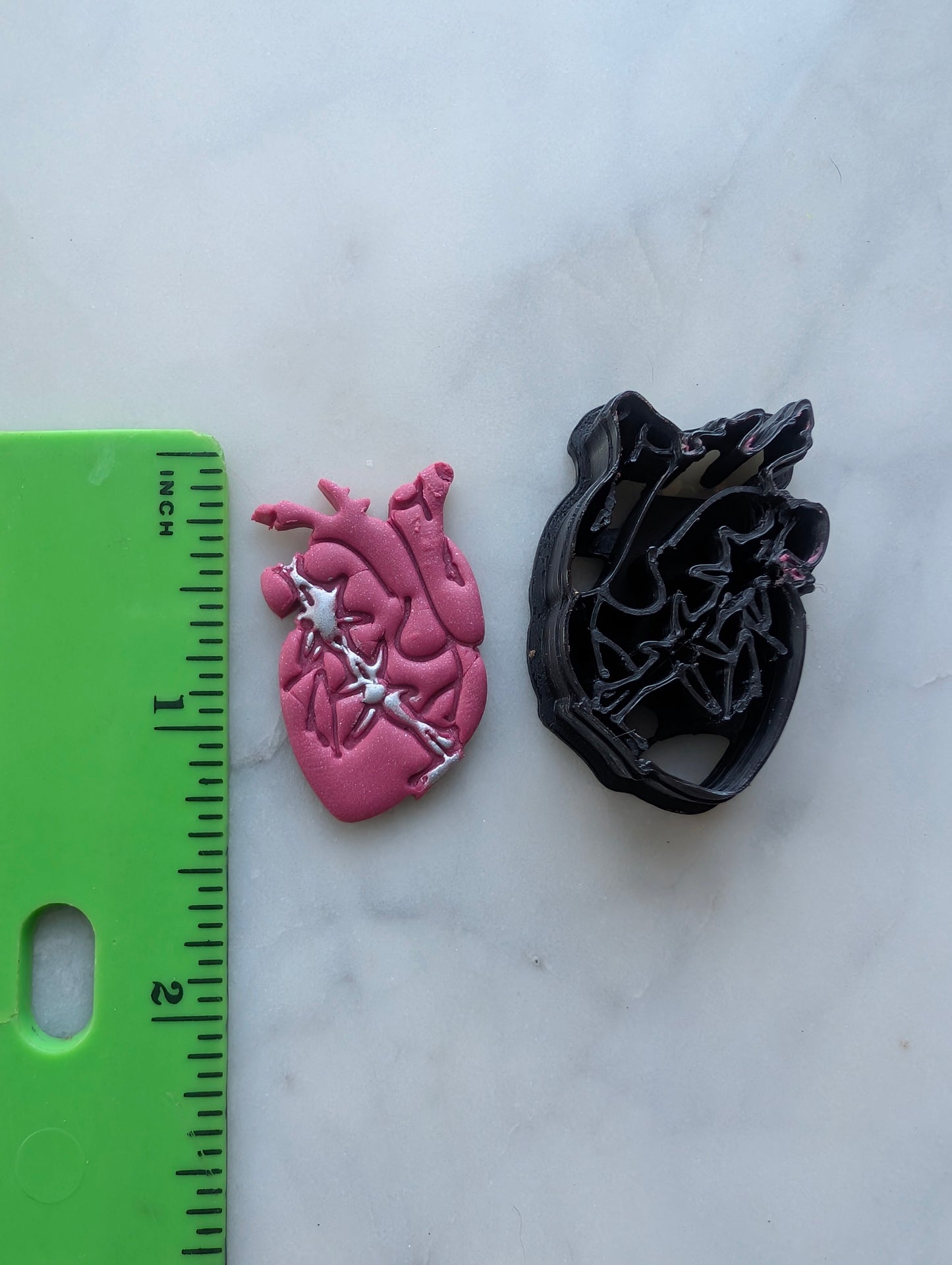 Barbed Wire Wrapped Anatomical Heart Sharp Clay Cutter