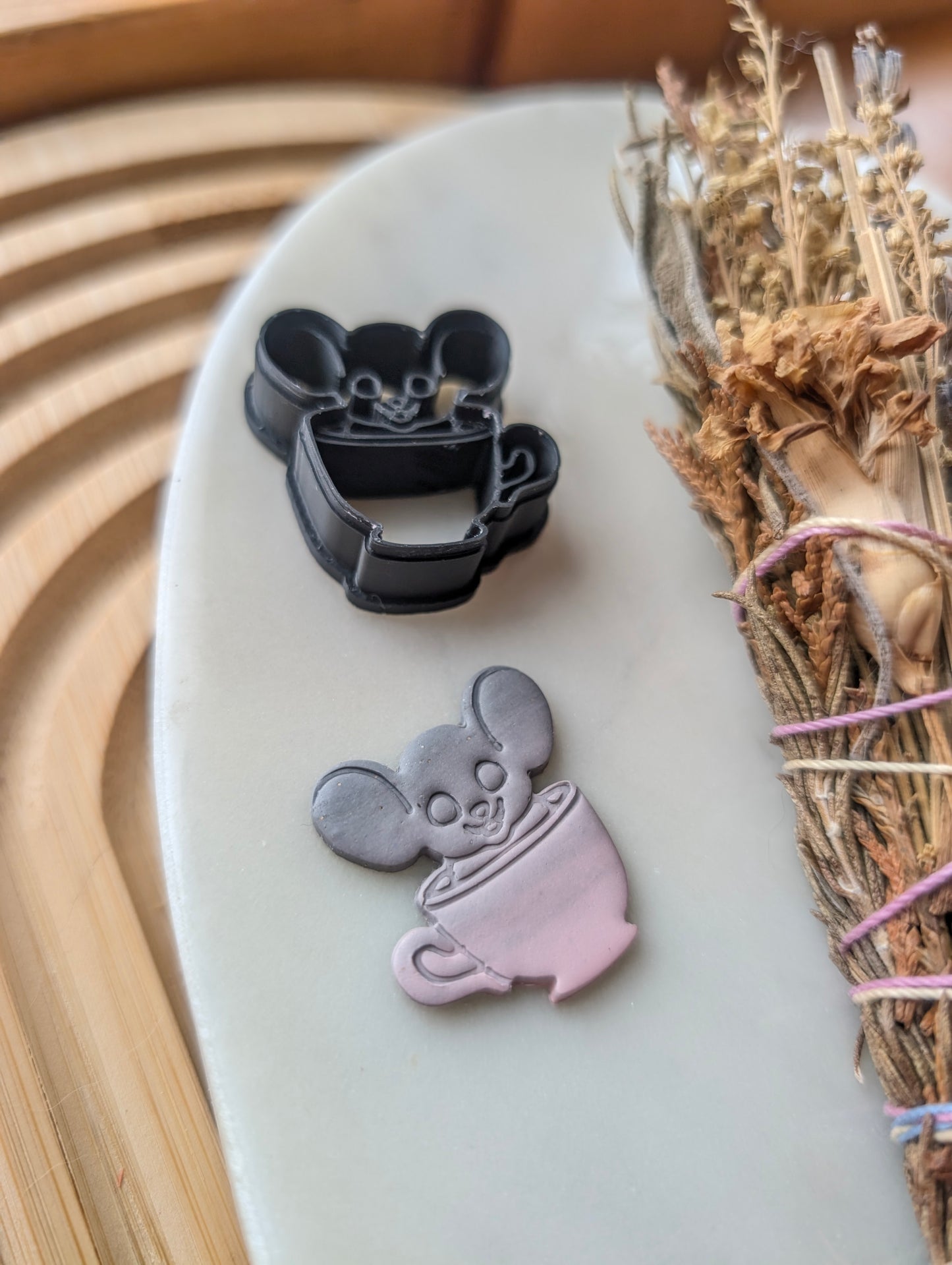 MINI Mouse in a Teacup Sharp Clay Cutter