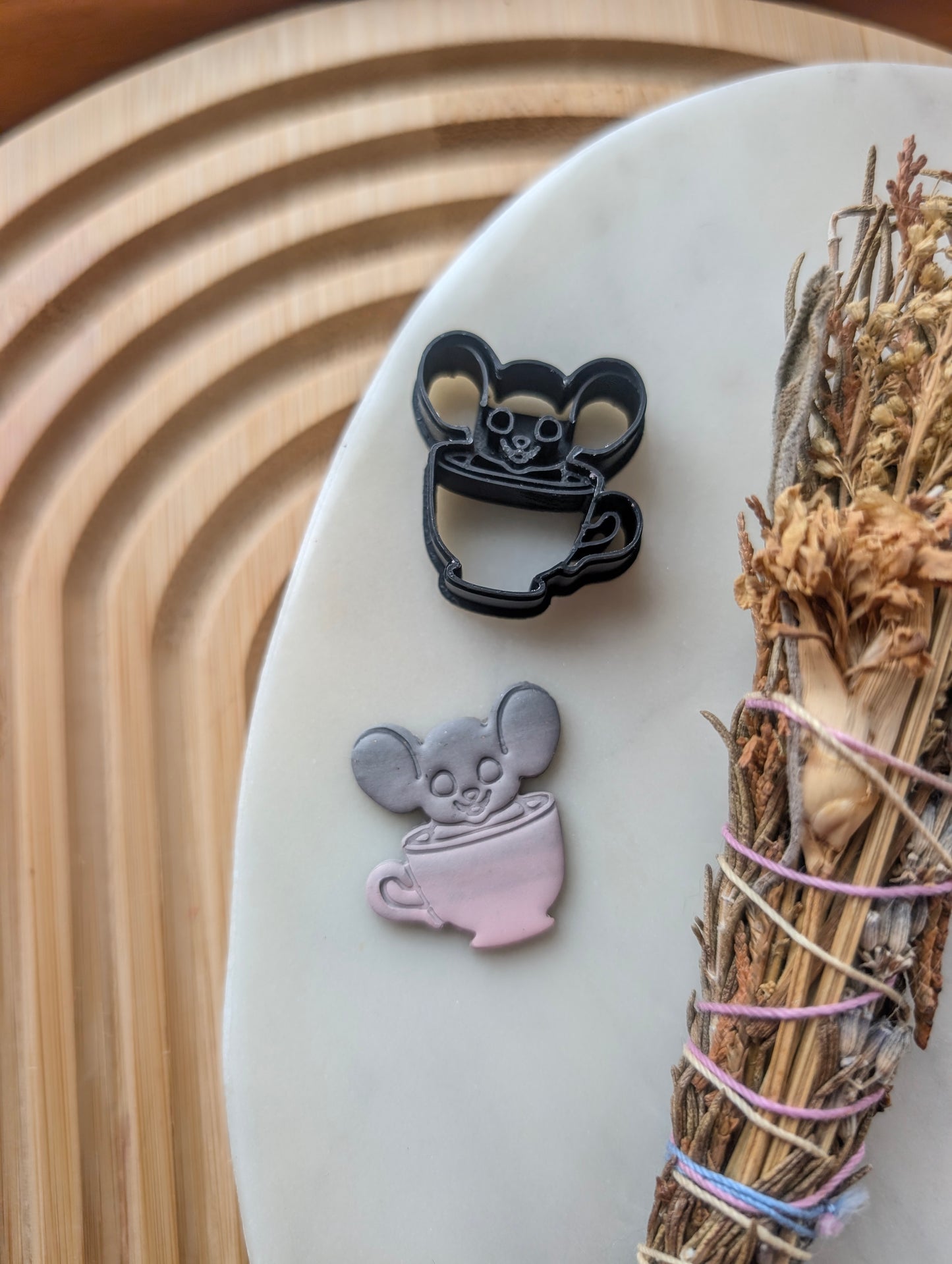 MINI Mouse in a Teacup Sharp Clay Cutter