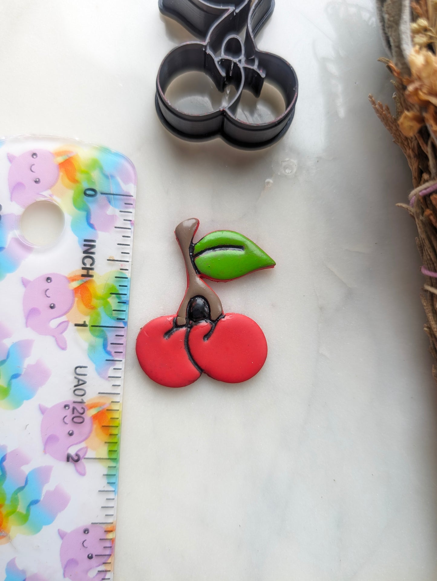 Basic Cute Cherries Sharp Clay Cutter