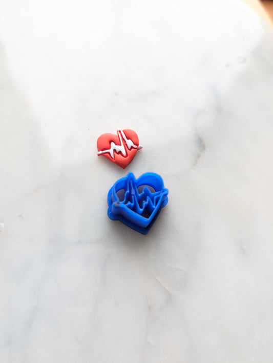 Heart with Pulse Rate Sharp Clay Cutter