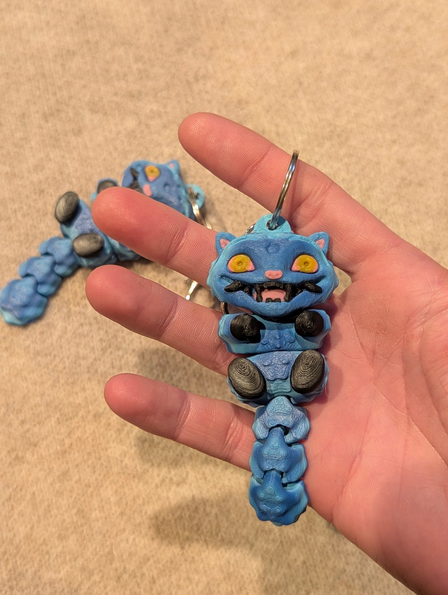 Blue Tiger Keychain