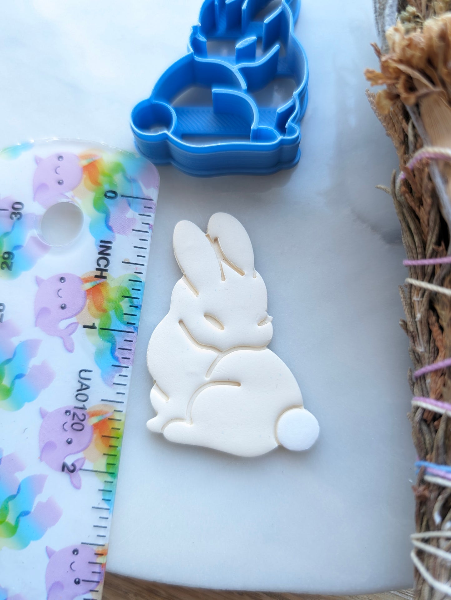 Bunny with Nose in Back Fur Sharp Clay Cutter