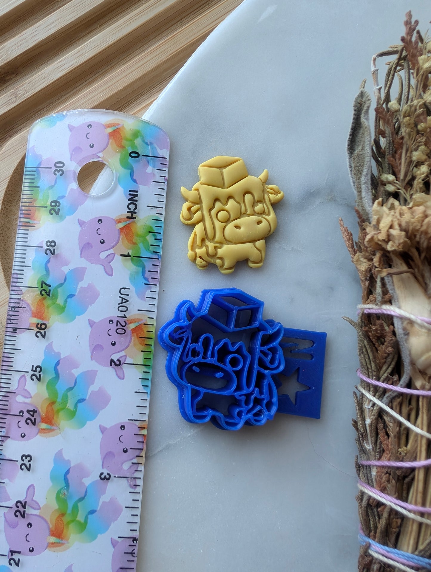 Chibi Small Cow with Butter on Head Sharp Clay Cutter