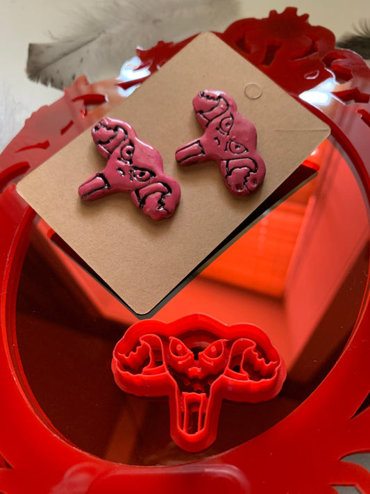 Angry Uterus by Sonch’s Curiosities Embossed Sharp Clay Cutter