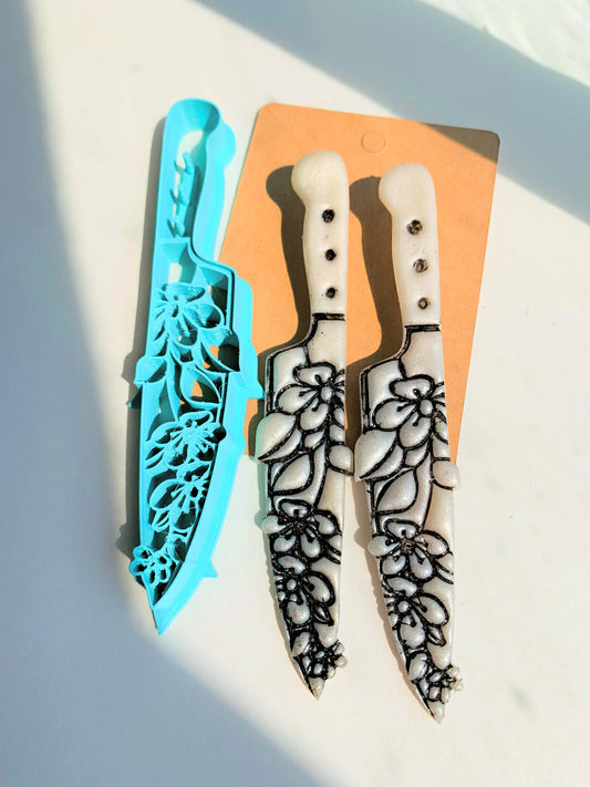 Floral Knife - Embossed Sharp Clay Cutter