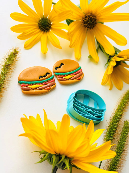 Cheeseburger  - Embossed Sharp Clay Cutter