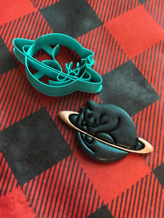 Planet Cat  - Embossed Sharp Clay Cutter