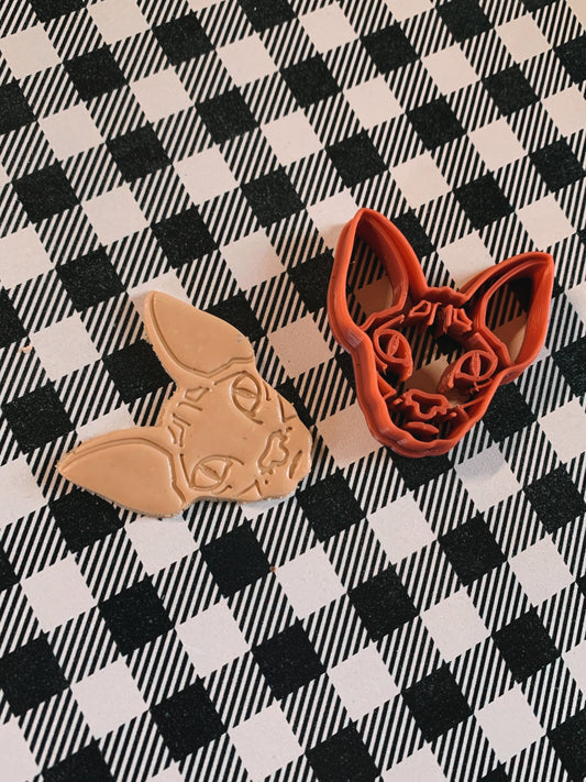 Sphinx Cat Head - Embossed Sharp Clay Cutters