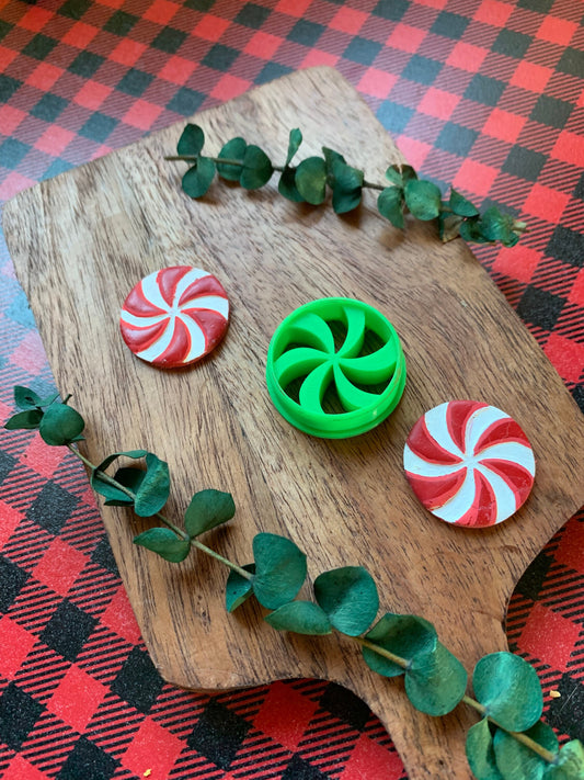 Peppermint Candy  - Embossed Sharp Clay Cutter