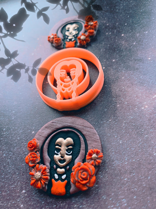 Goth Girl with Braids Sharp Clay Cutter