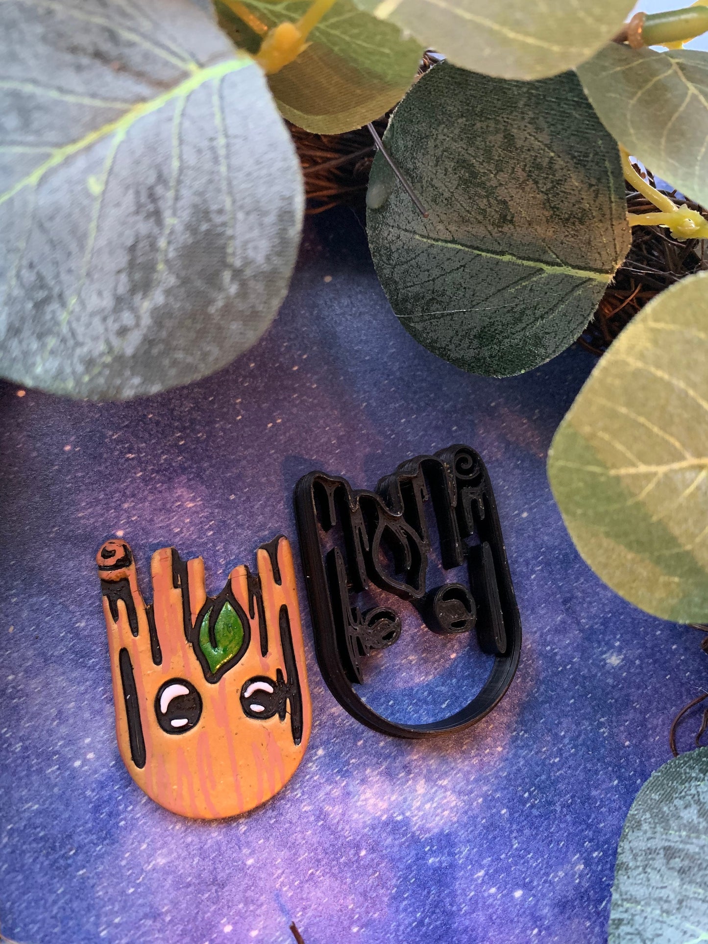 Tree Sprite Chibi Head - Embossed Sharp Clay Cutter