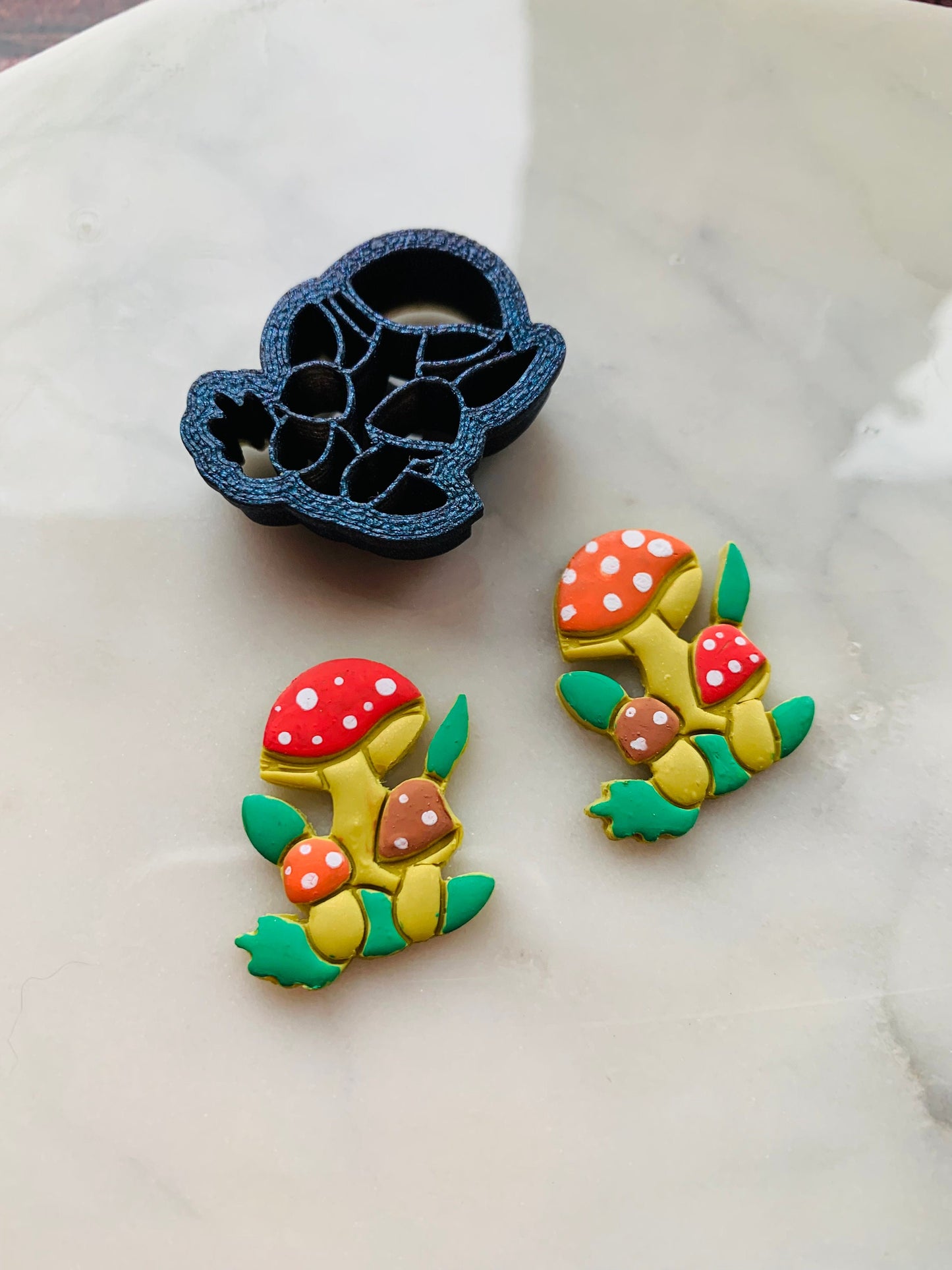 Vintage Merry Mushroom Inspired Fungi Sharp Clay Cutter