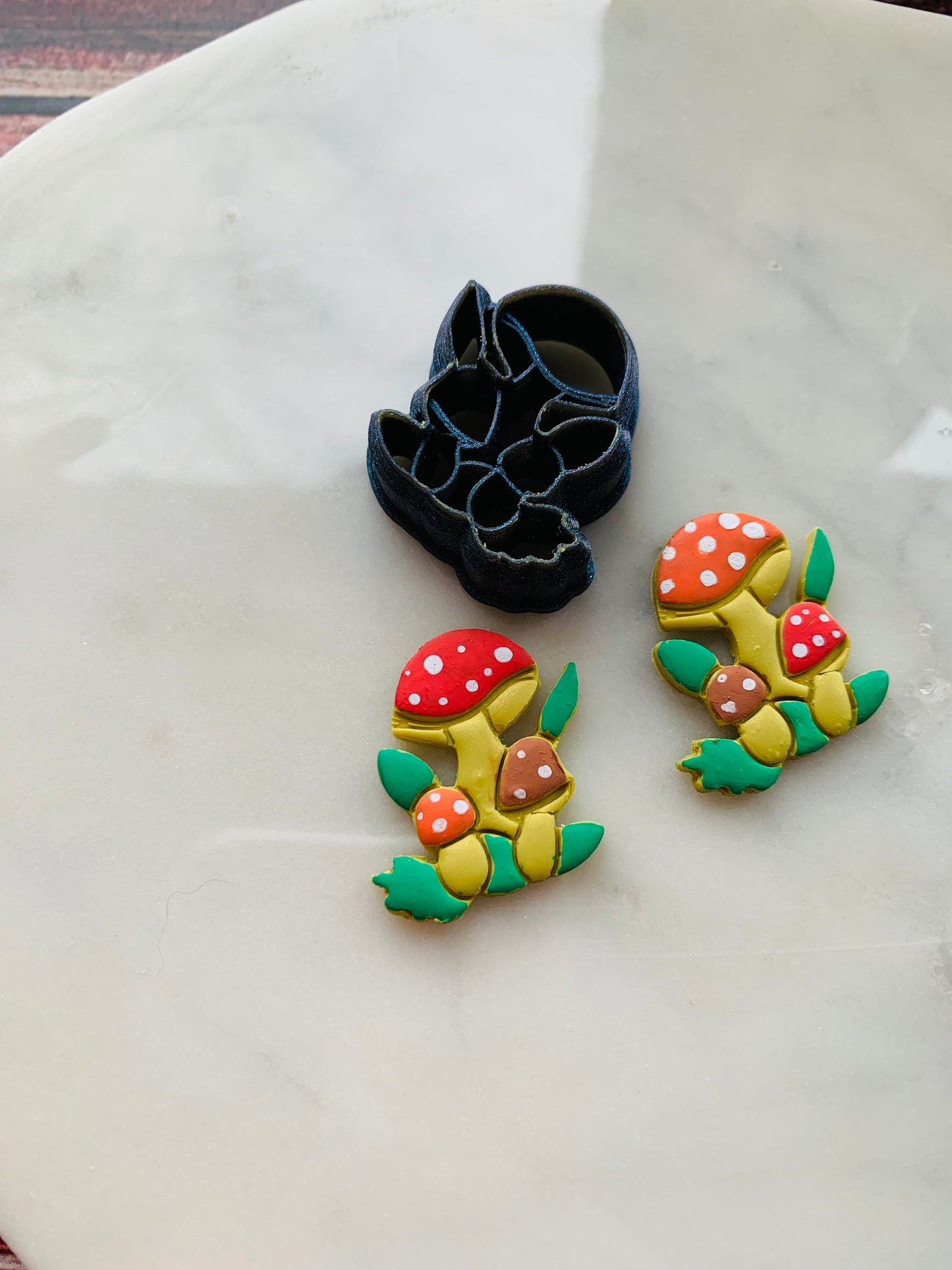 Vintage Merry Mushroom Inspired Fungi Sharp Clay Cutter