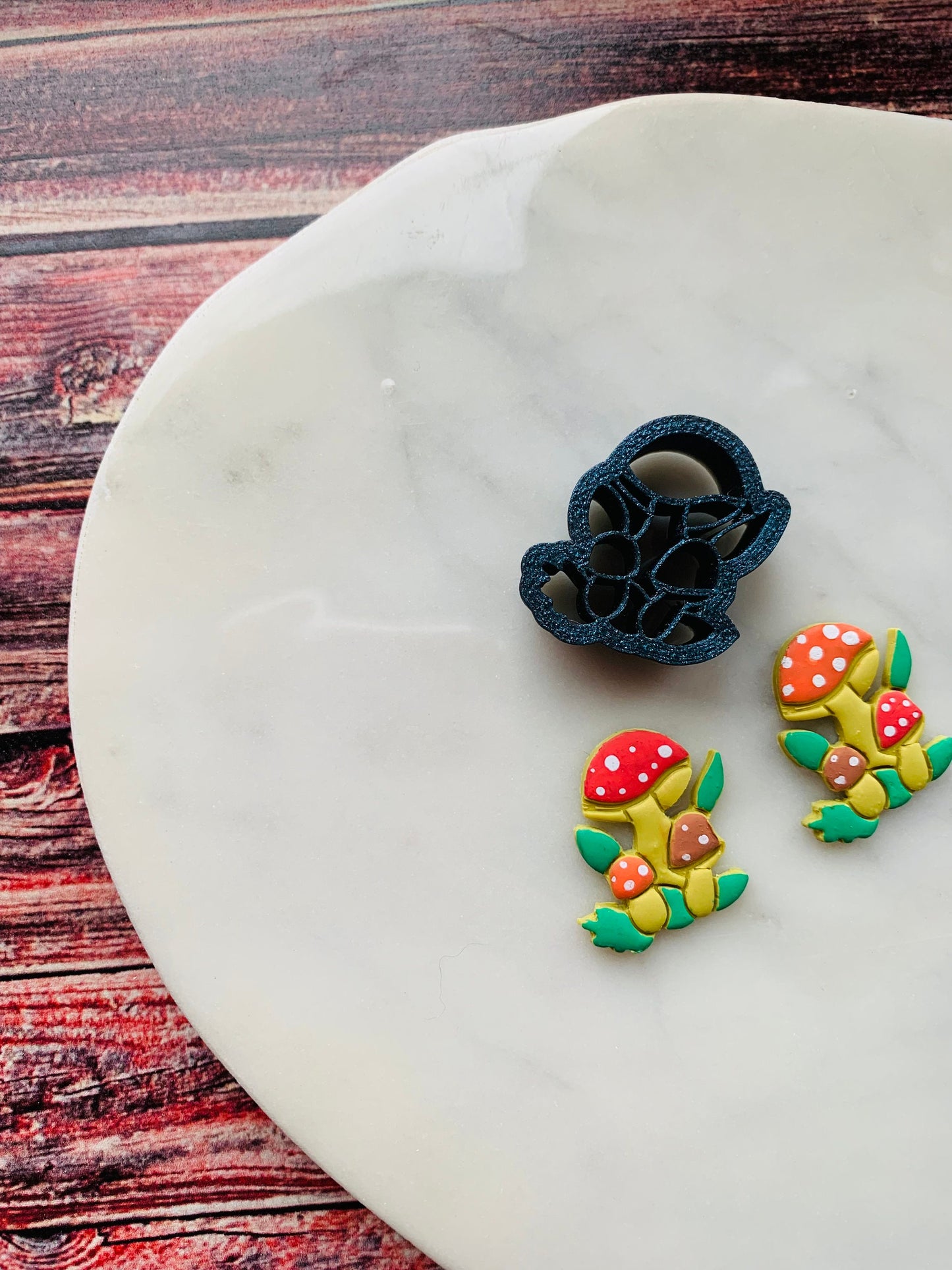 Vintage Merry Mushroom Inspired Fungi Sharp Clay Cutter