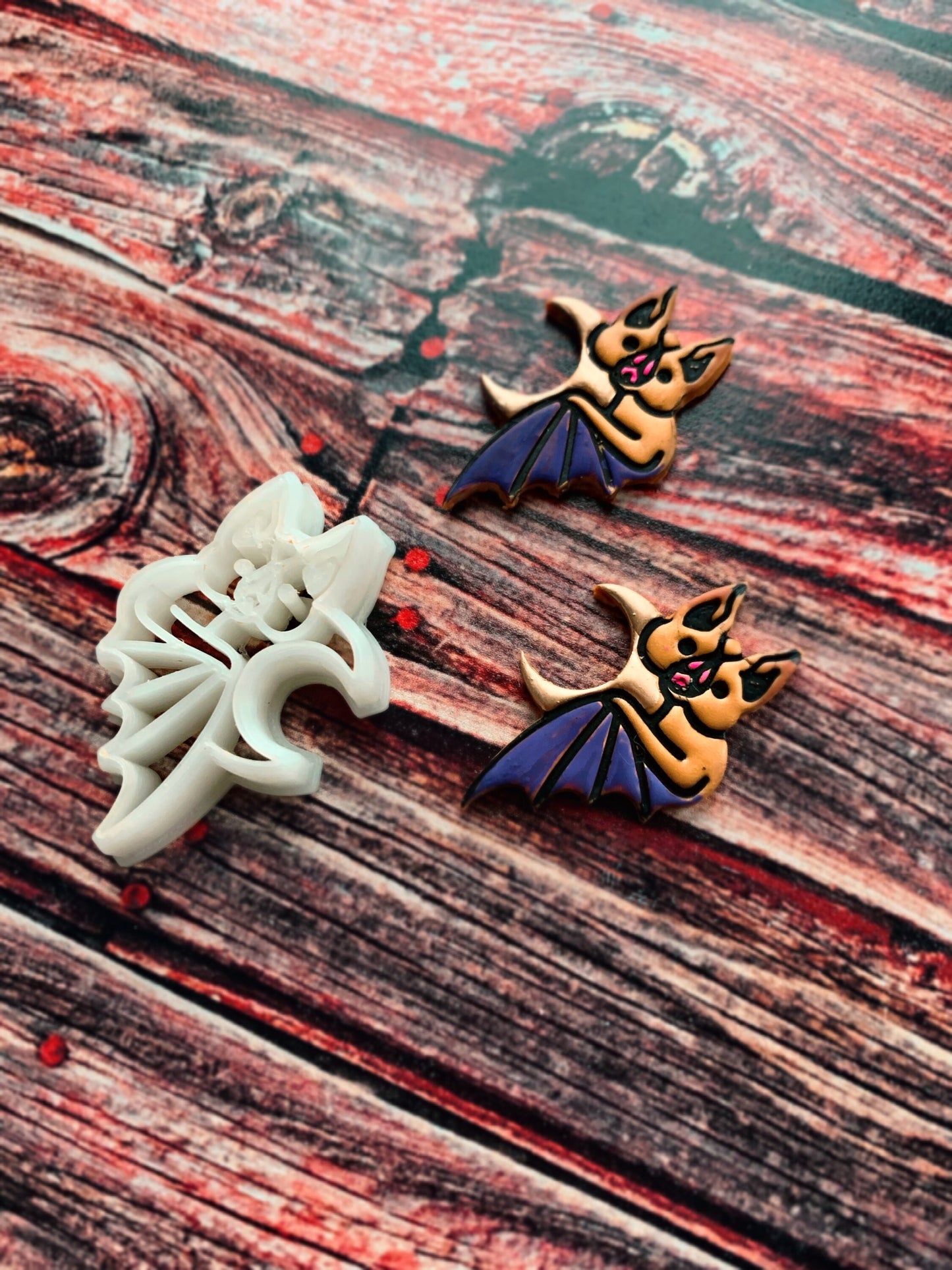 Bat with Crescent Moon Sharp Clay Cutter