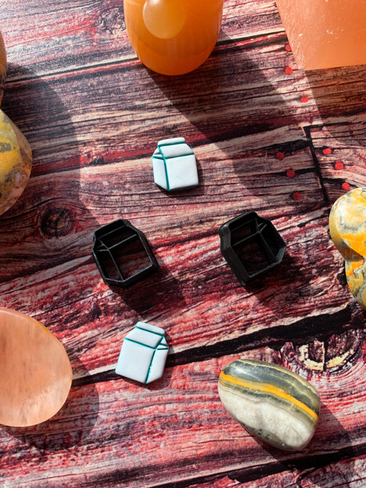 Milk Carton Stud - Embossed Sharp Clay Cutter