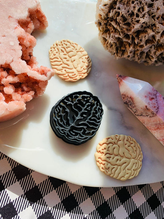 Top View Brain - Embossed Sharp Clay Cutter