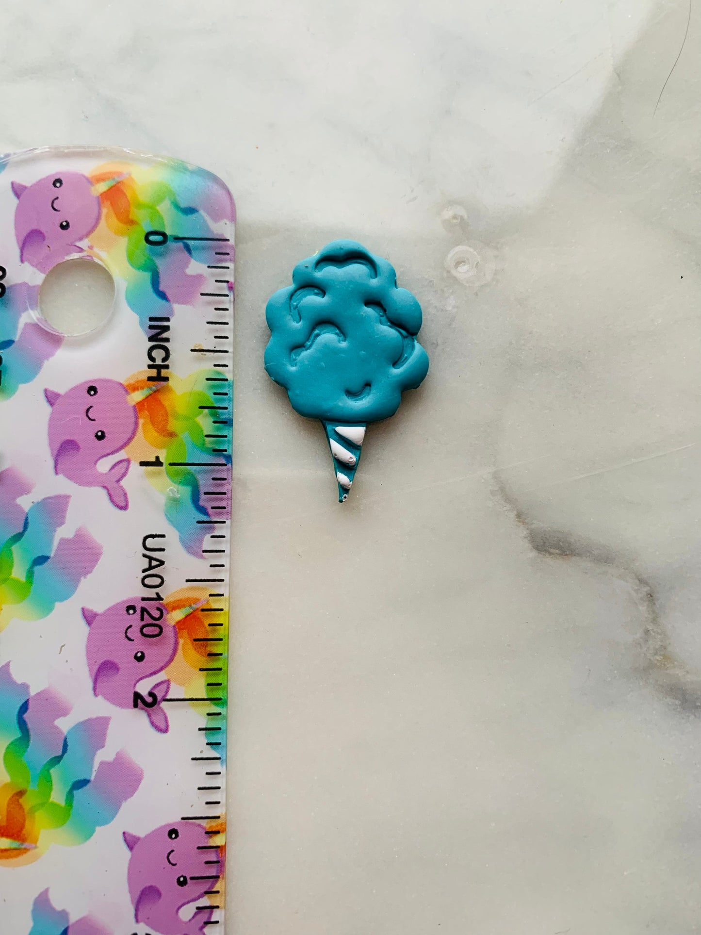 Cotton Candy in Striped Paper Cone Sharp Clay Cutter