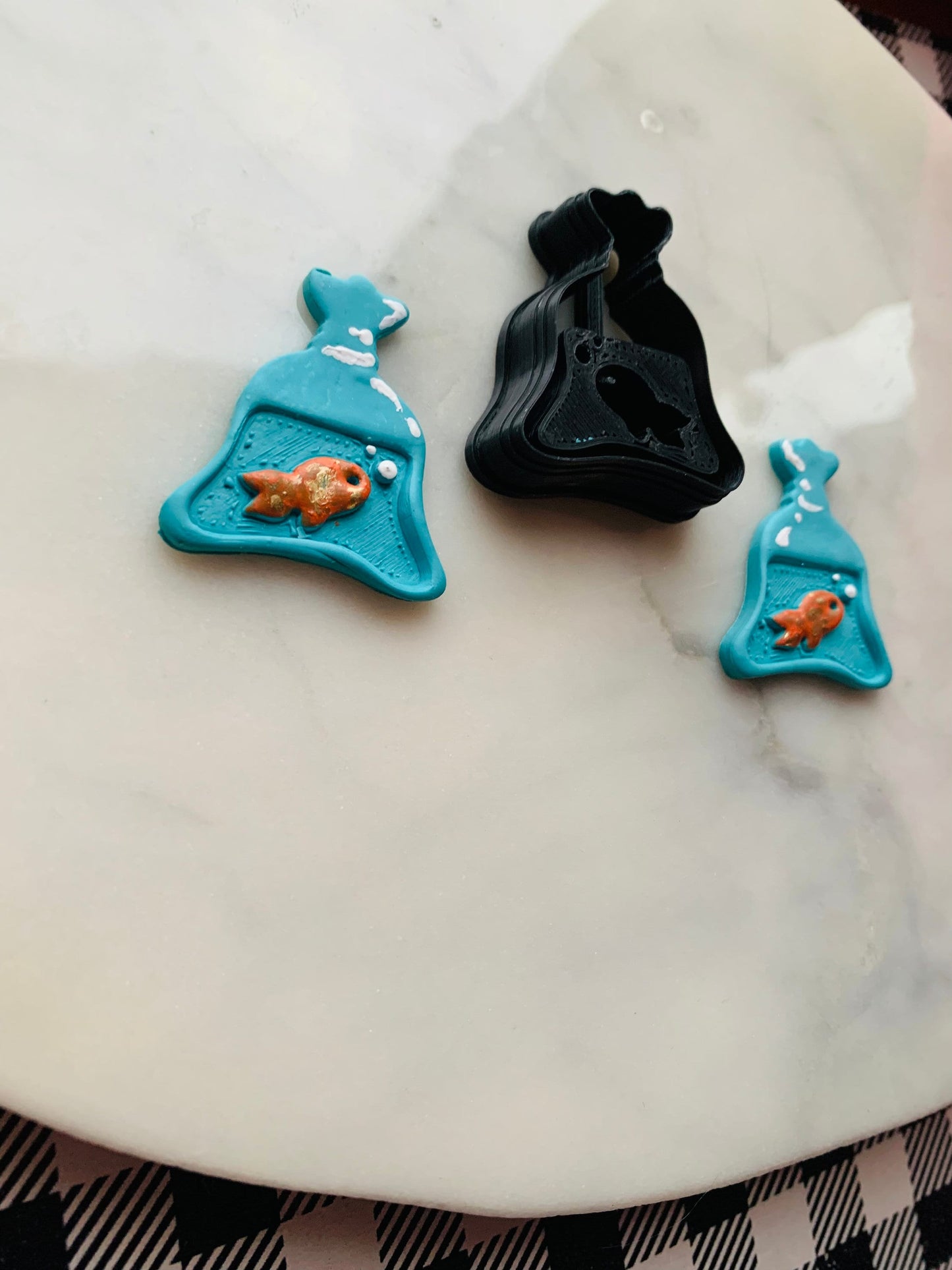 Goldfish in Plastic Baggie Sharp Clay Cutter