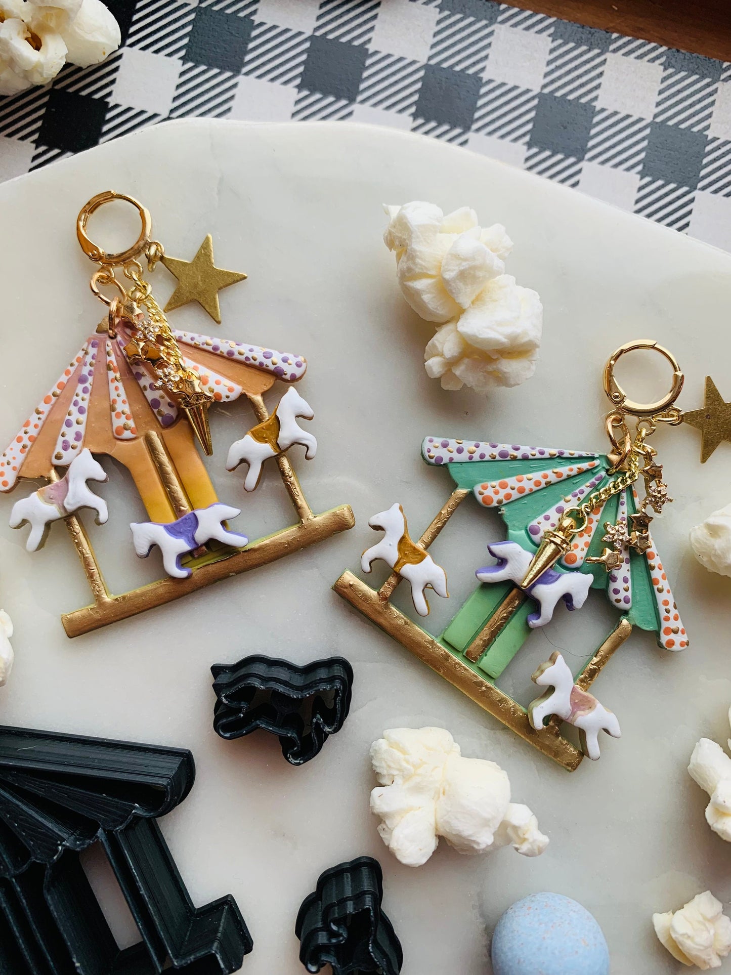 ADVANCED Design - Carnival Horses and Carousel - Embossed Sharp Cutter for Clay