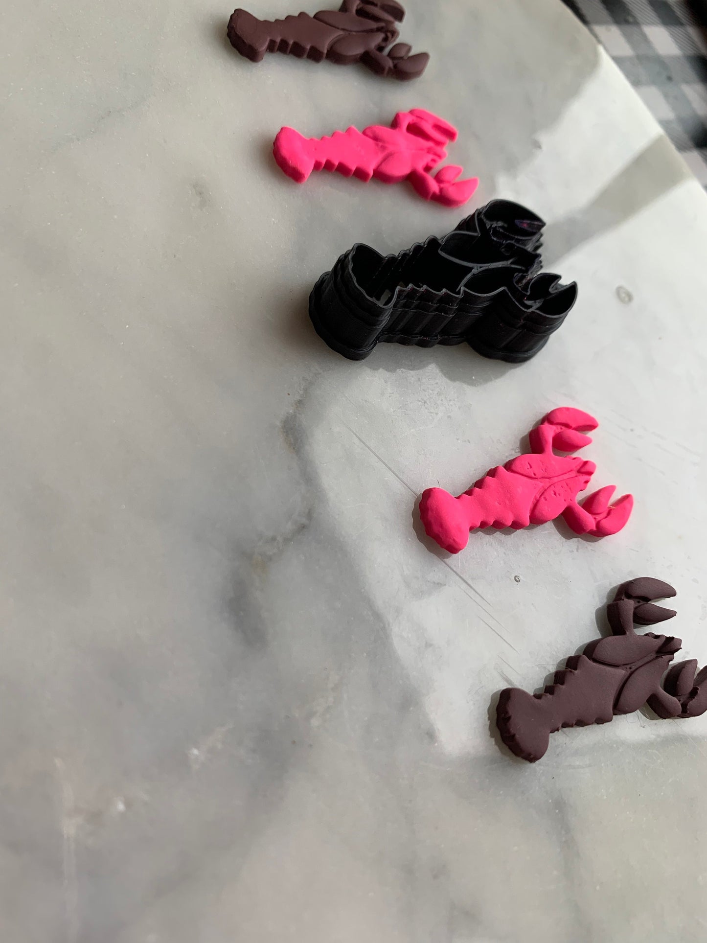 Detailed Little Crayfish Crawfish  - Embossed Sharp Cutter for Clay