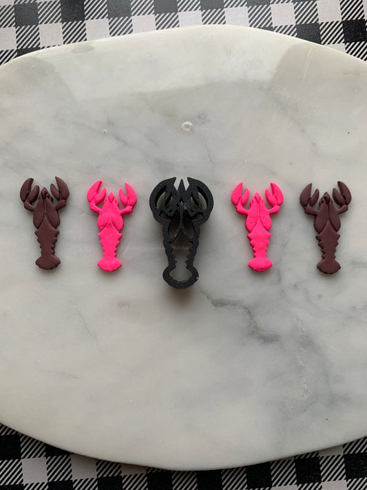 Detailed Little Crayfish Crawfish  - Embossed Sharp Cutter for Clay