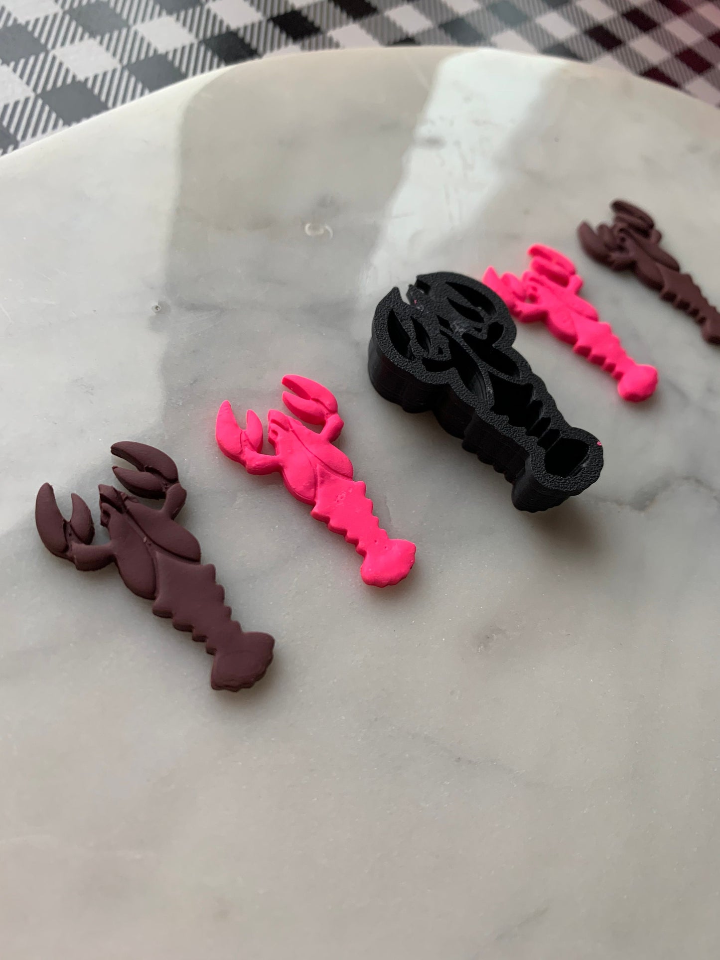 Detailed Little Crayfish Crawfish  - Embossed Sharp Cutter for Clay