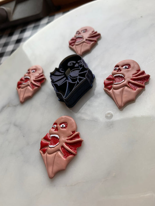 Scary Skull Monster Head - Embossed Sharp Clay Cutter