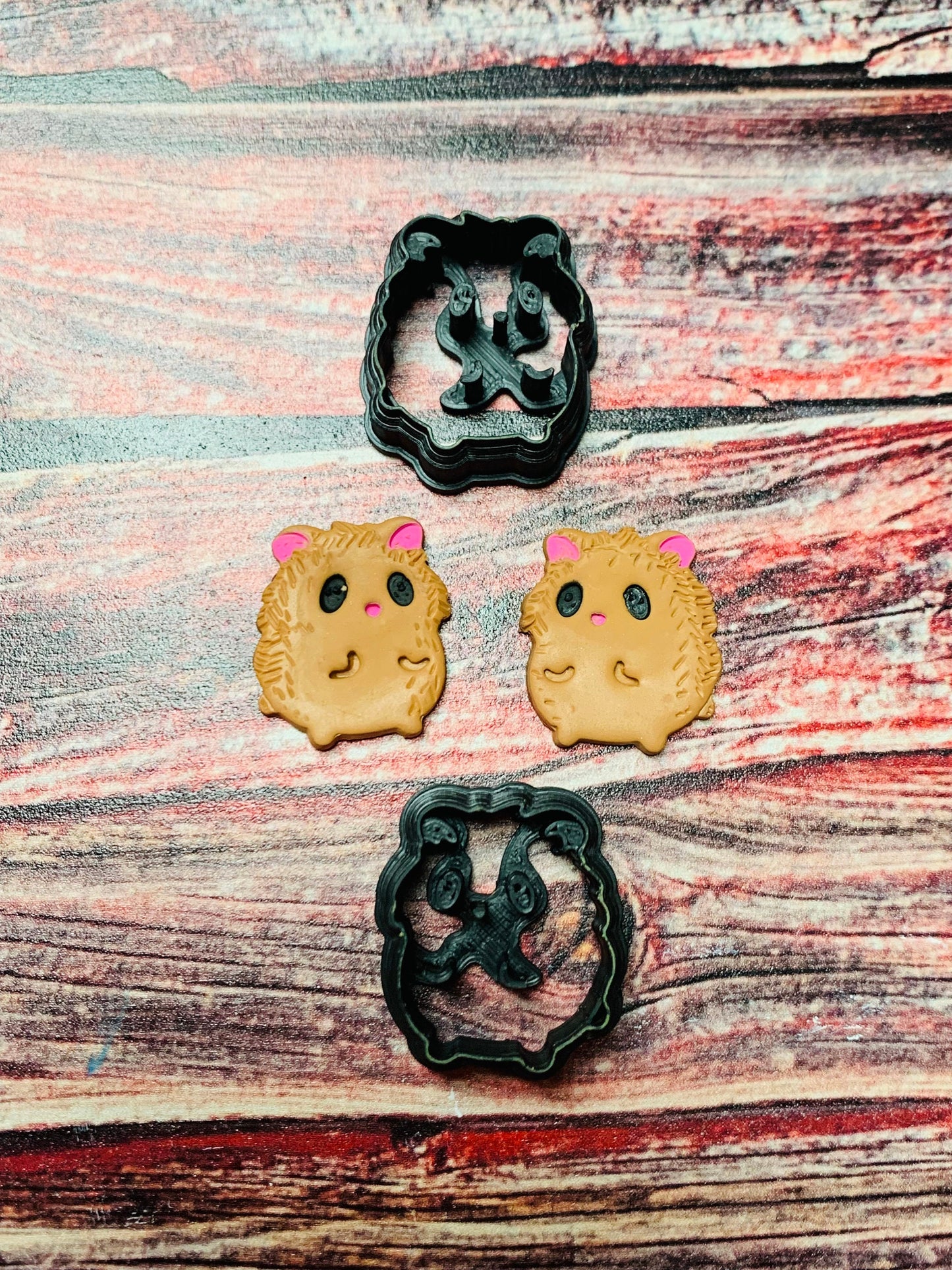 Small Hamster - Sharp Polymer Clay Cutter with Detailed Lines