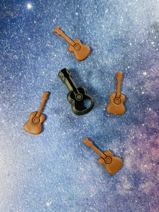 Acoustic Guitar - Embossed Sharp Earring Clay Cutter