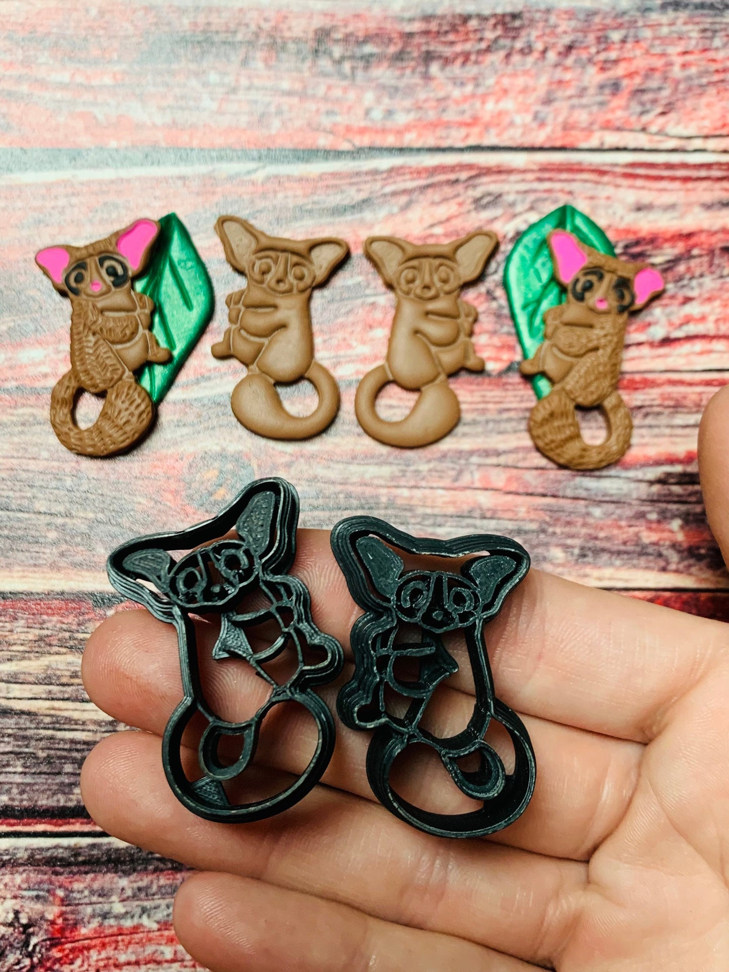 Bush Baby Sharp Polymer Clay Cutter with Detailed Lines