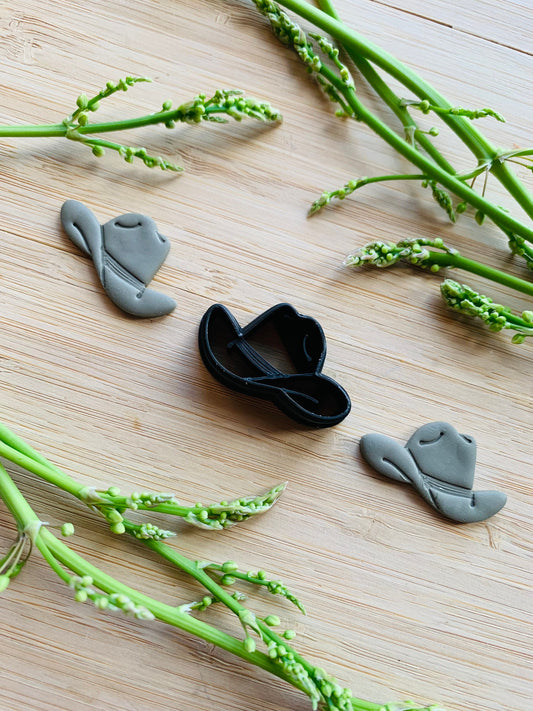 Western Cowboy Hat -  Sharp Embossed Earring Clay Cutter