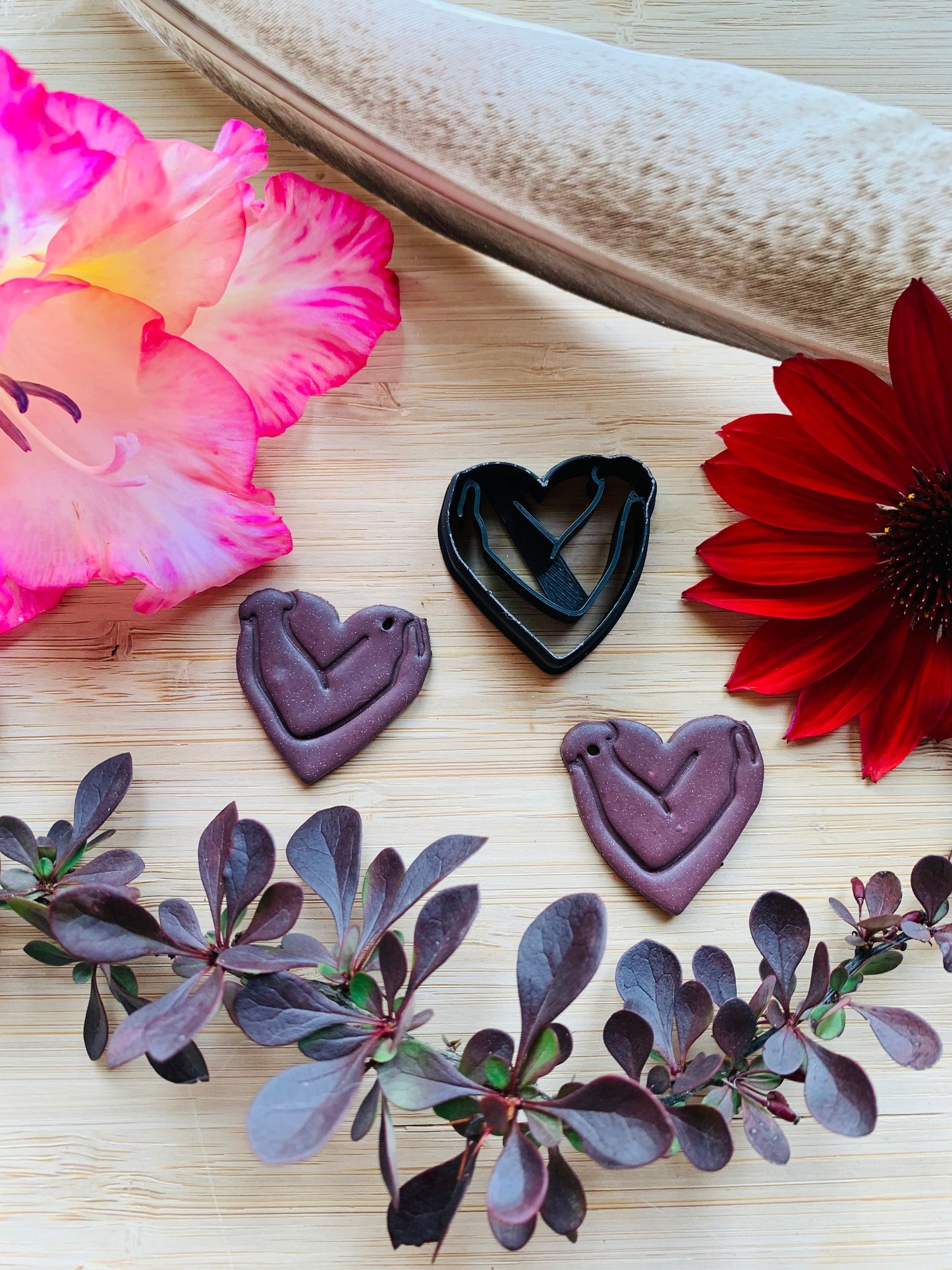 Self Love Hug Heart Sharp Clay Cutter