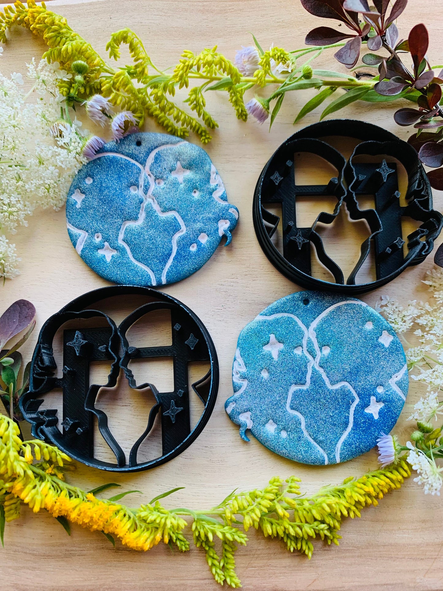 The Celestial Babes - Embossed Sharp Clay Cutters