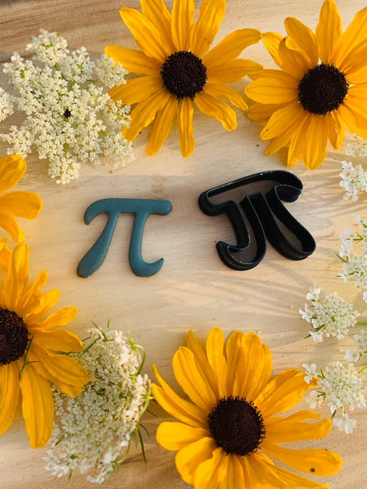 Pi Symbol Cutout - Embossed Sharp Clay Cutter