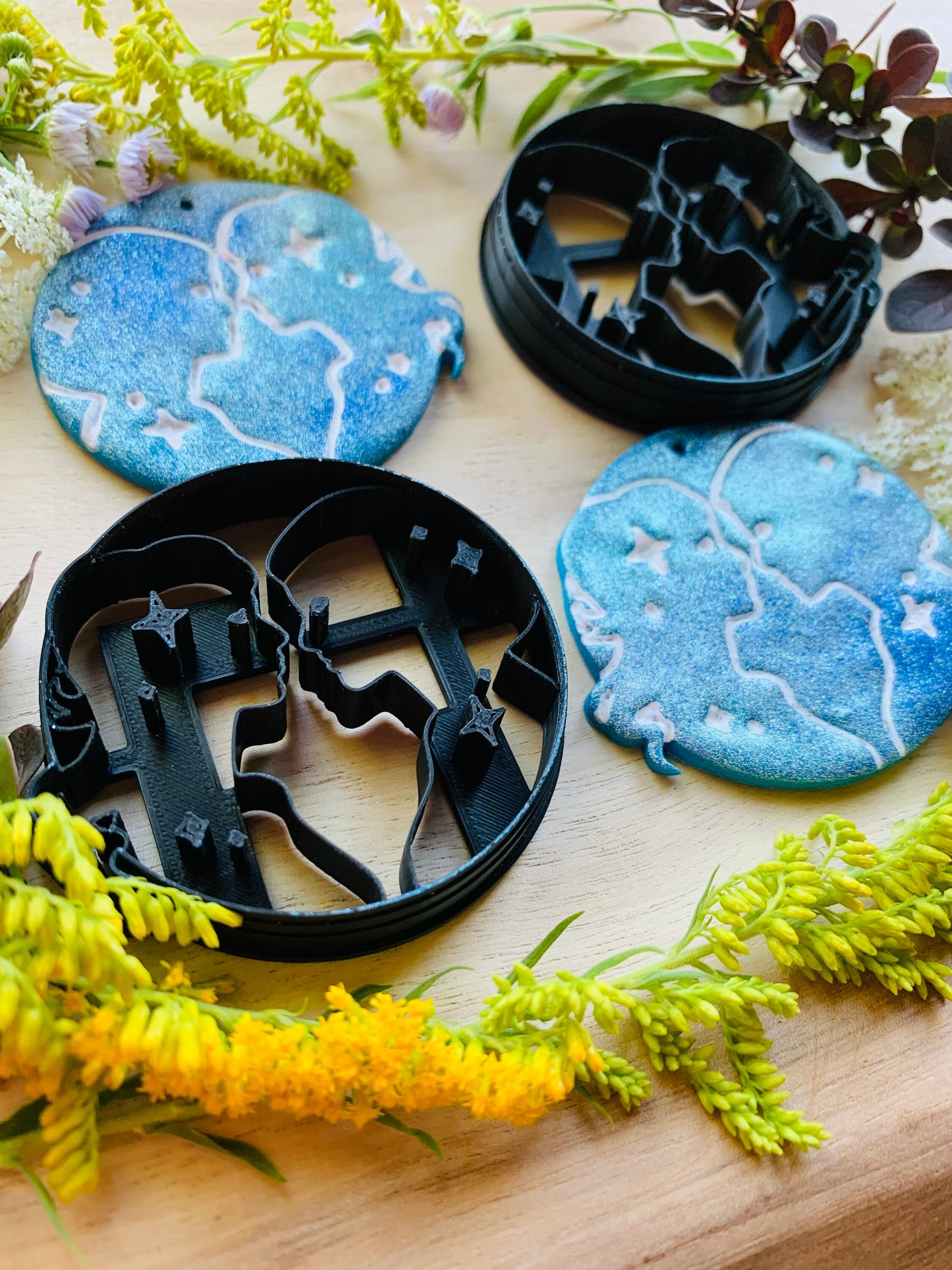 The Celestial Babes - Embossed Sharp Clay Cutters