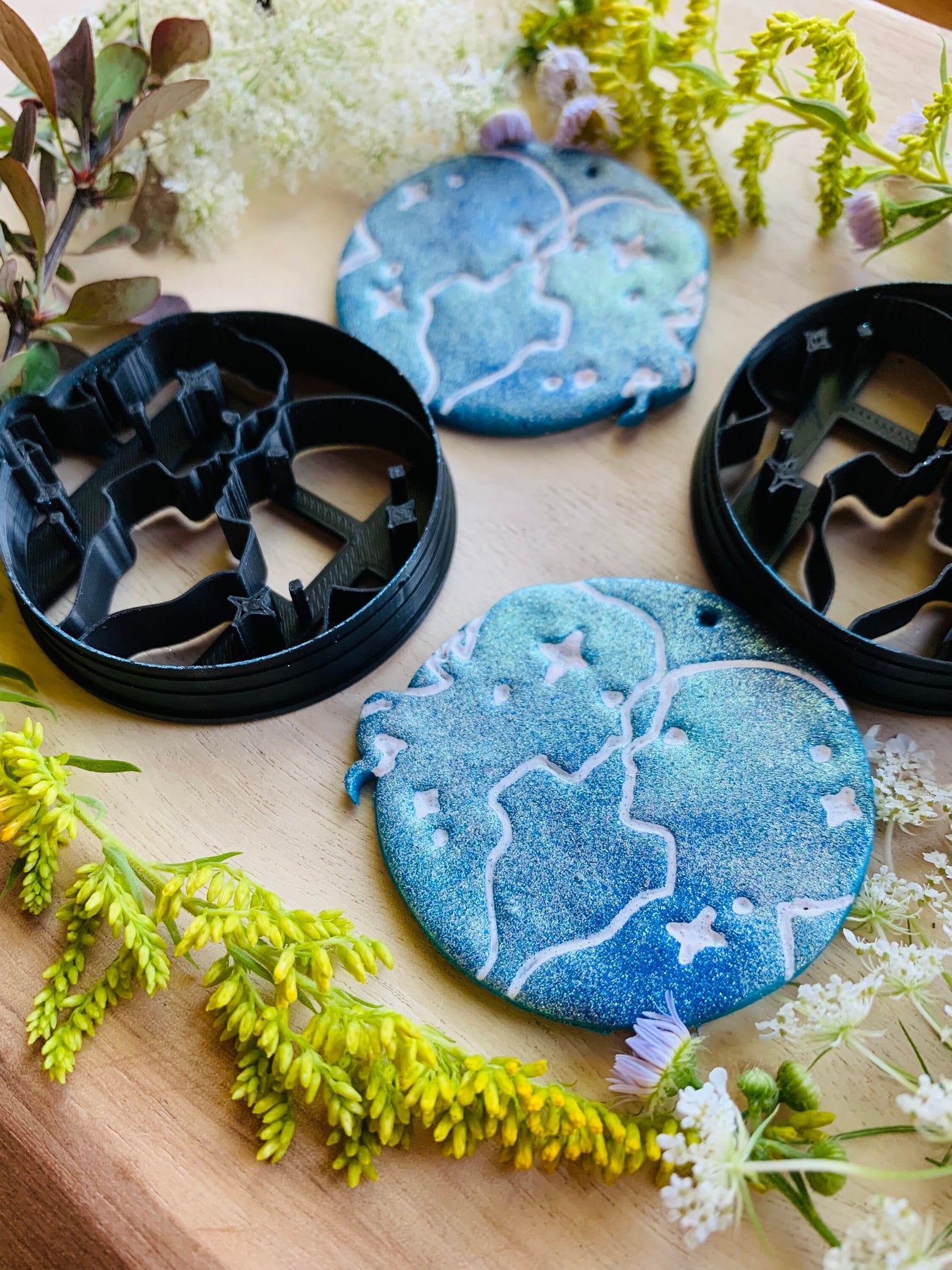 The Celestial Babes - Embossed Sharp Clay Cutters