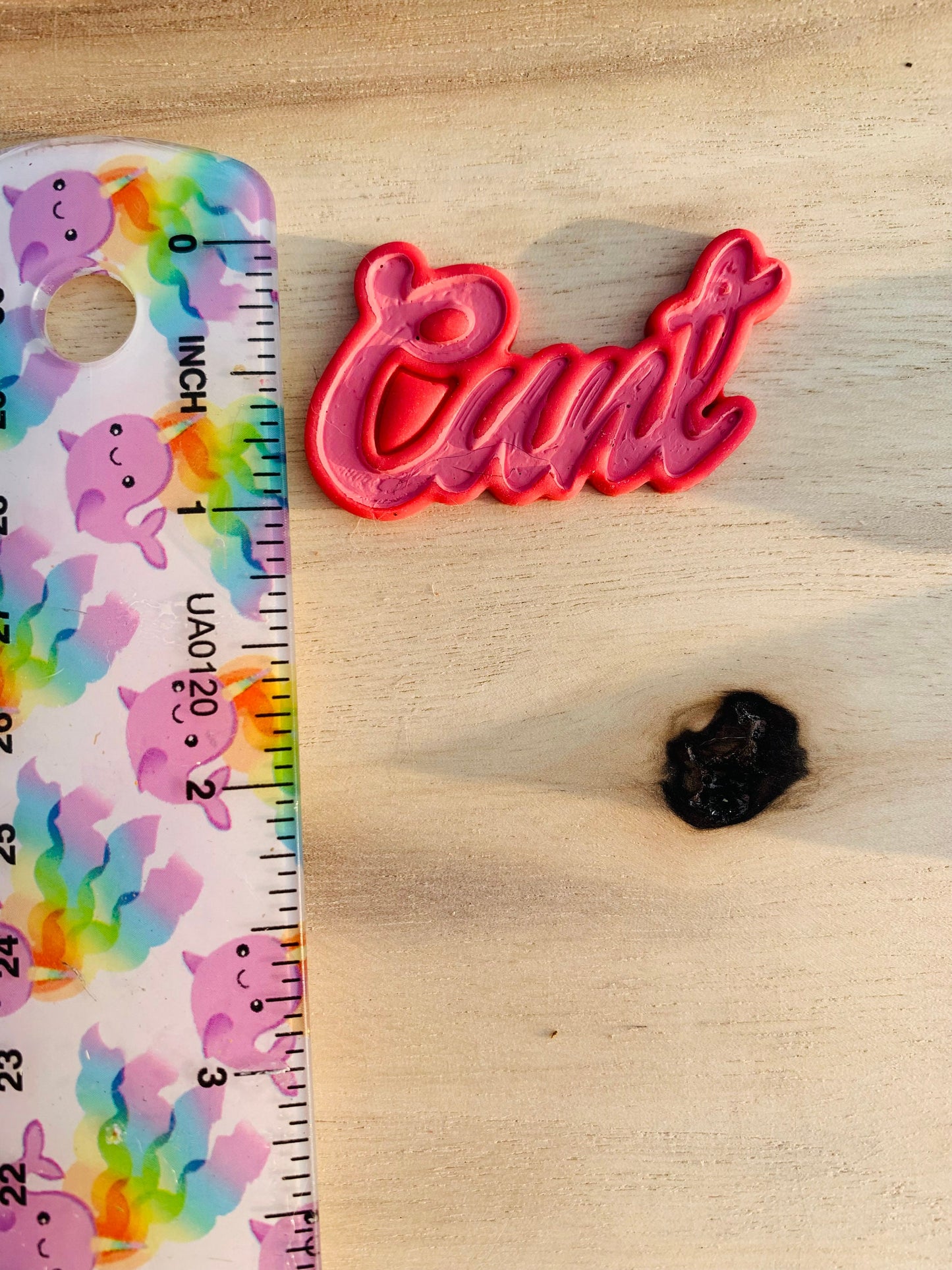 Cunt in Dollie Script Font Word Cutout- Embossed Sharp Clay Cutter