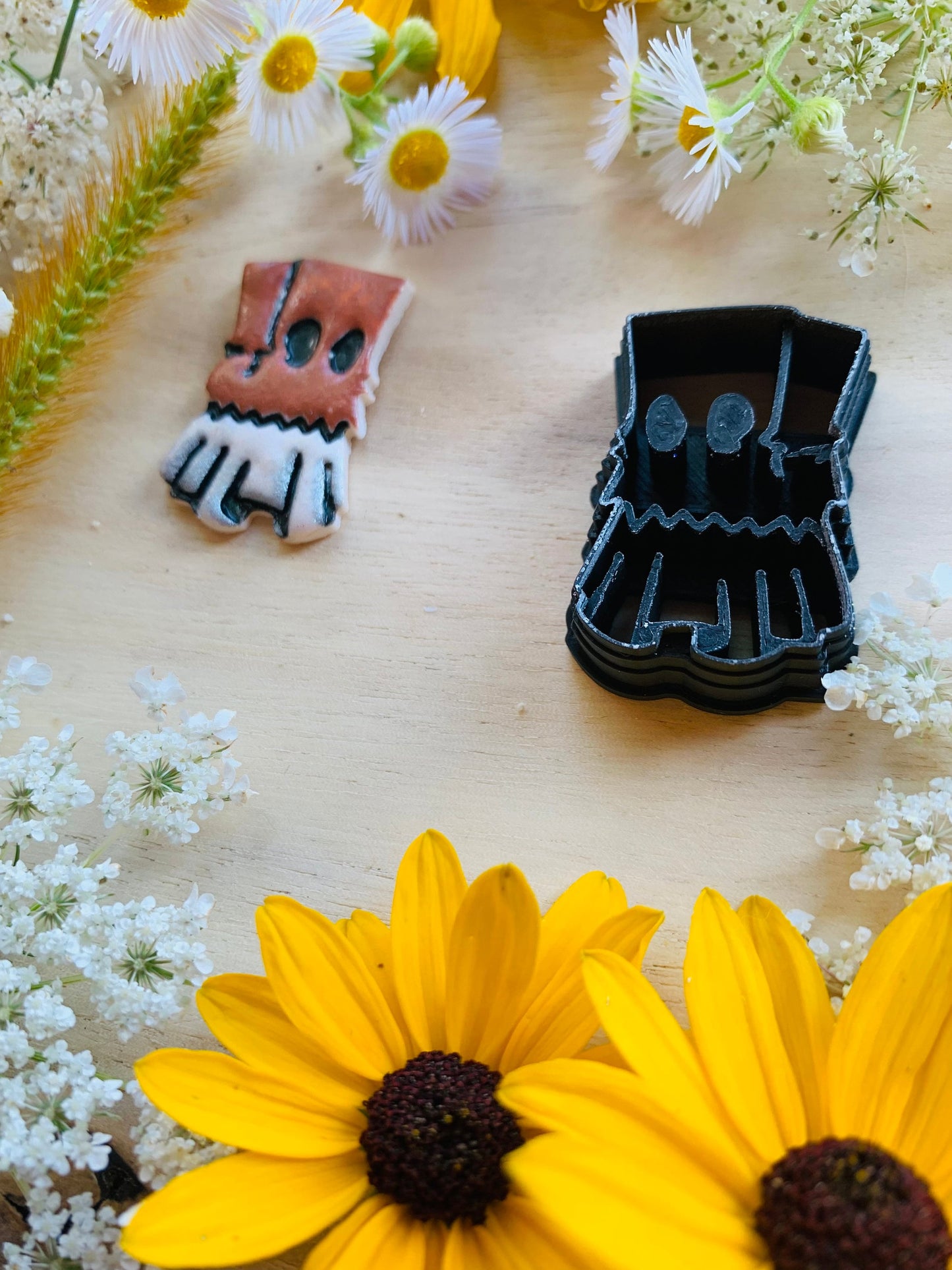Cute Ghost with Paper Bag Costume - Embossed Sharp Clay Cutter