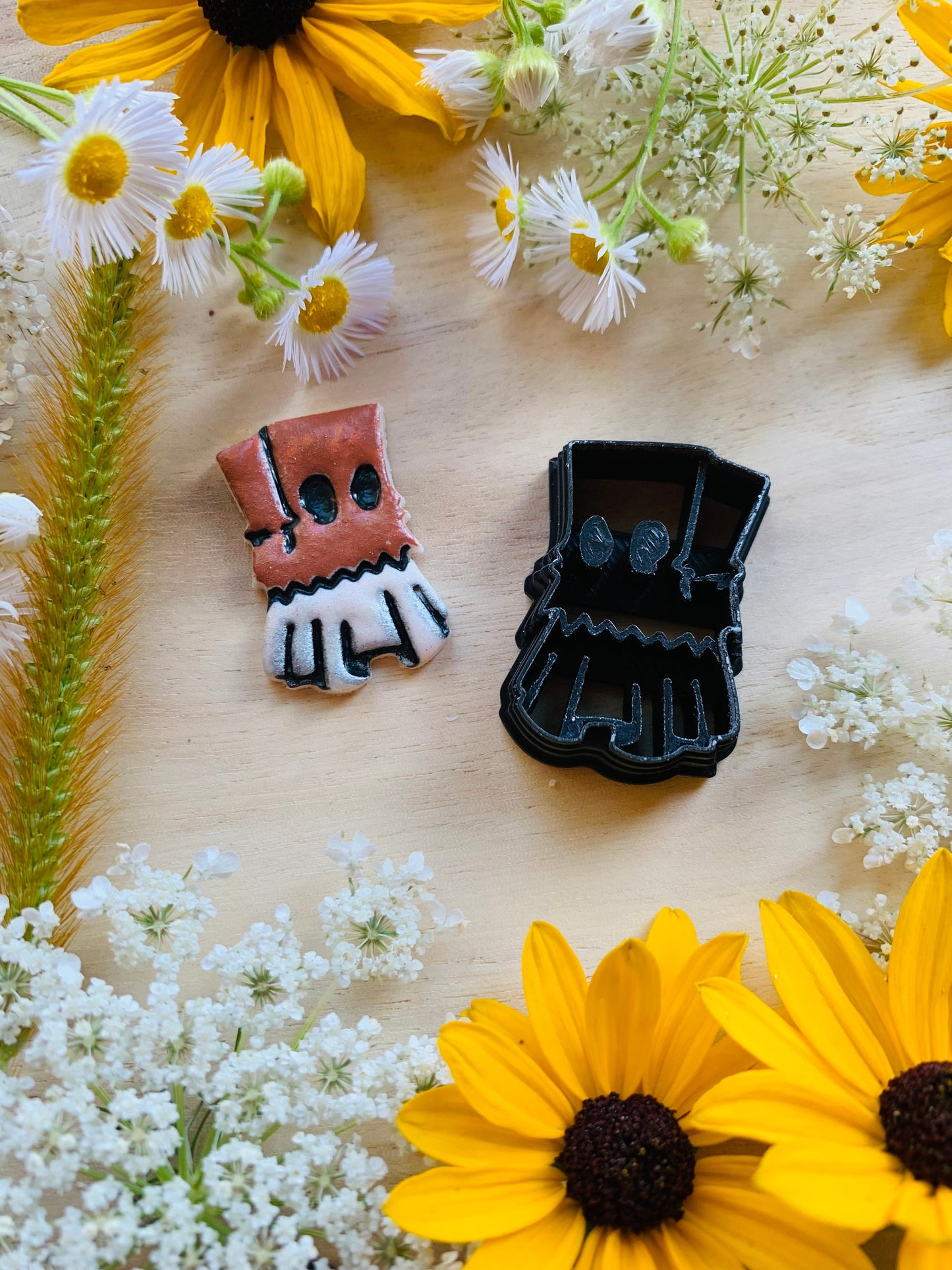 Cute Ghost with Paper Bag Costume - Embossed Sharp Clay Cutter