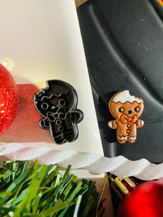 Bow Tie and Buttons Gingerbread Man Sharp Detailed Clay Cutter