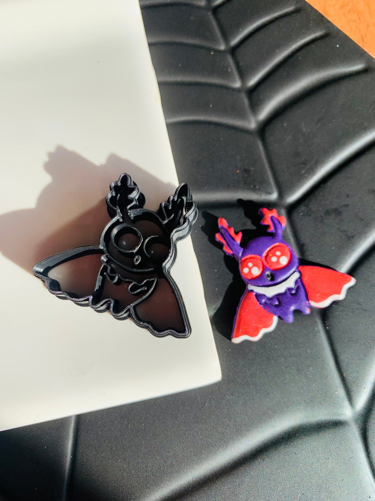 Moth Man Cryptid with Fluffy Antennae Mothman Embossed Sharp Clay Cutters